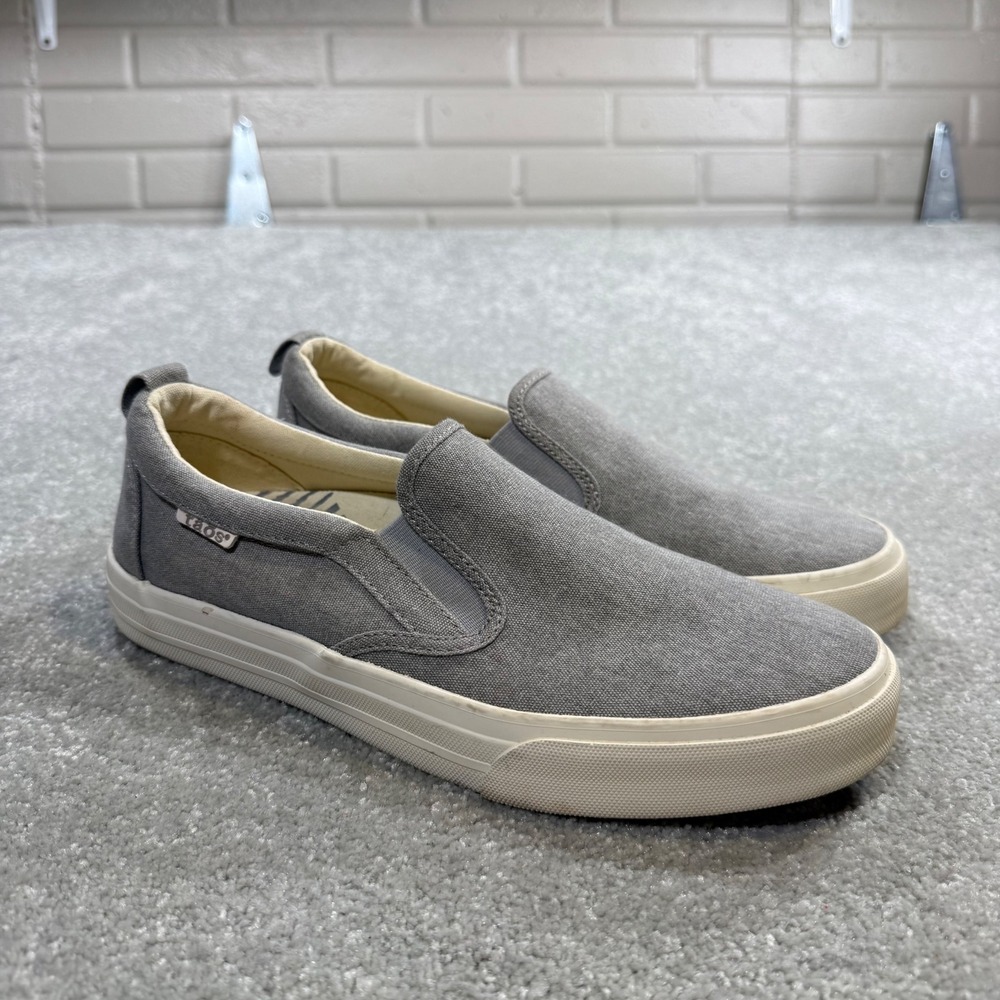 Taos Rubber Soul Slip On Sneaker Gray Wash Canvas Comfort Shoes Arch Support Sz9